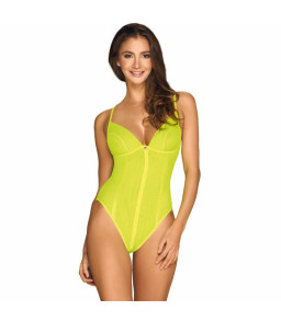 Body sensuel vert à fermeture arrière taille L/XL - Obsessive