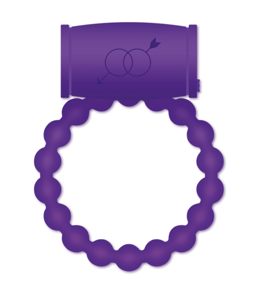 Cockring vibrant à pile violet - Casual Love