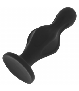 Plug Anal Classique en Silicone Bouchon à Bout 12 cm Noir - Ohmama Anal