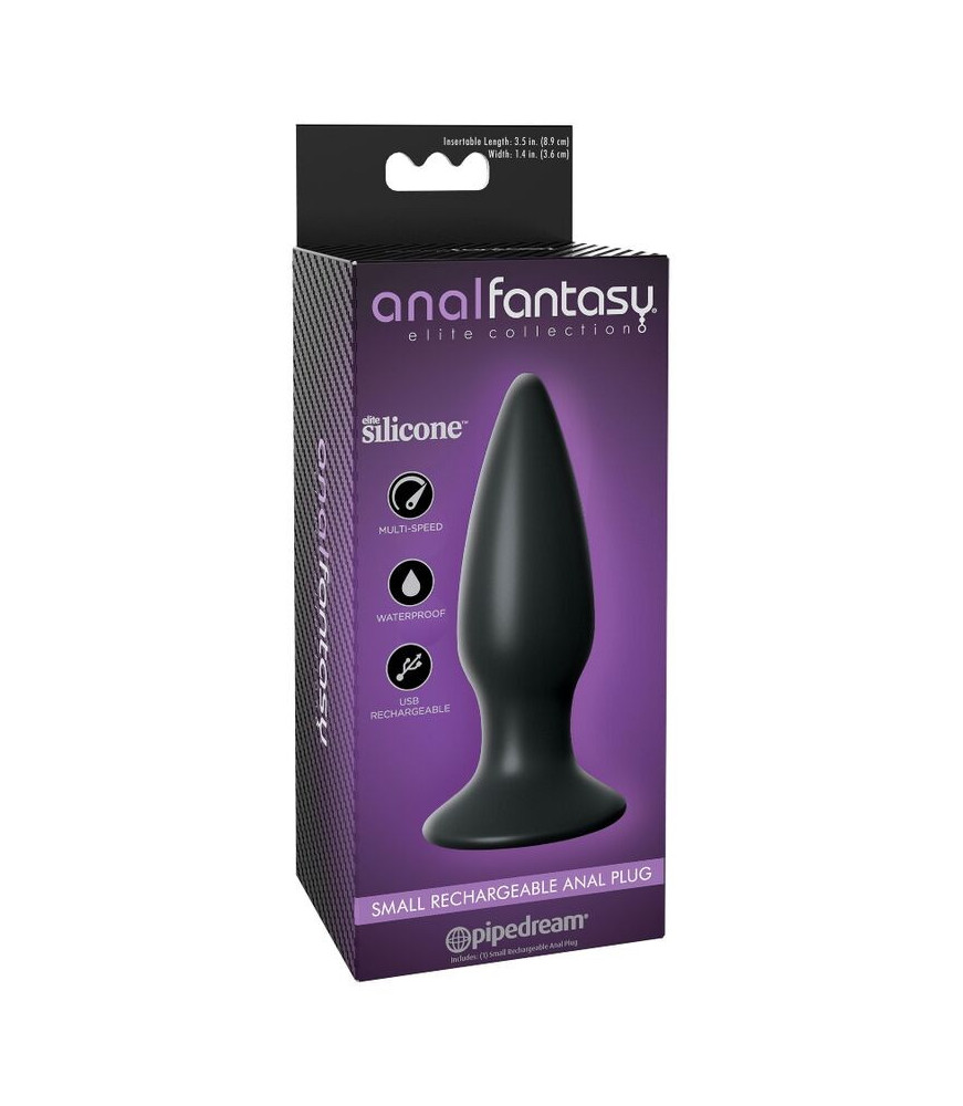 Plug Anal Classique Petit Rechargeable Noir - Elite Collection