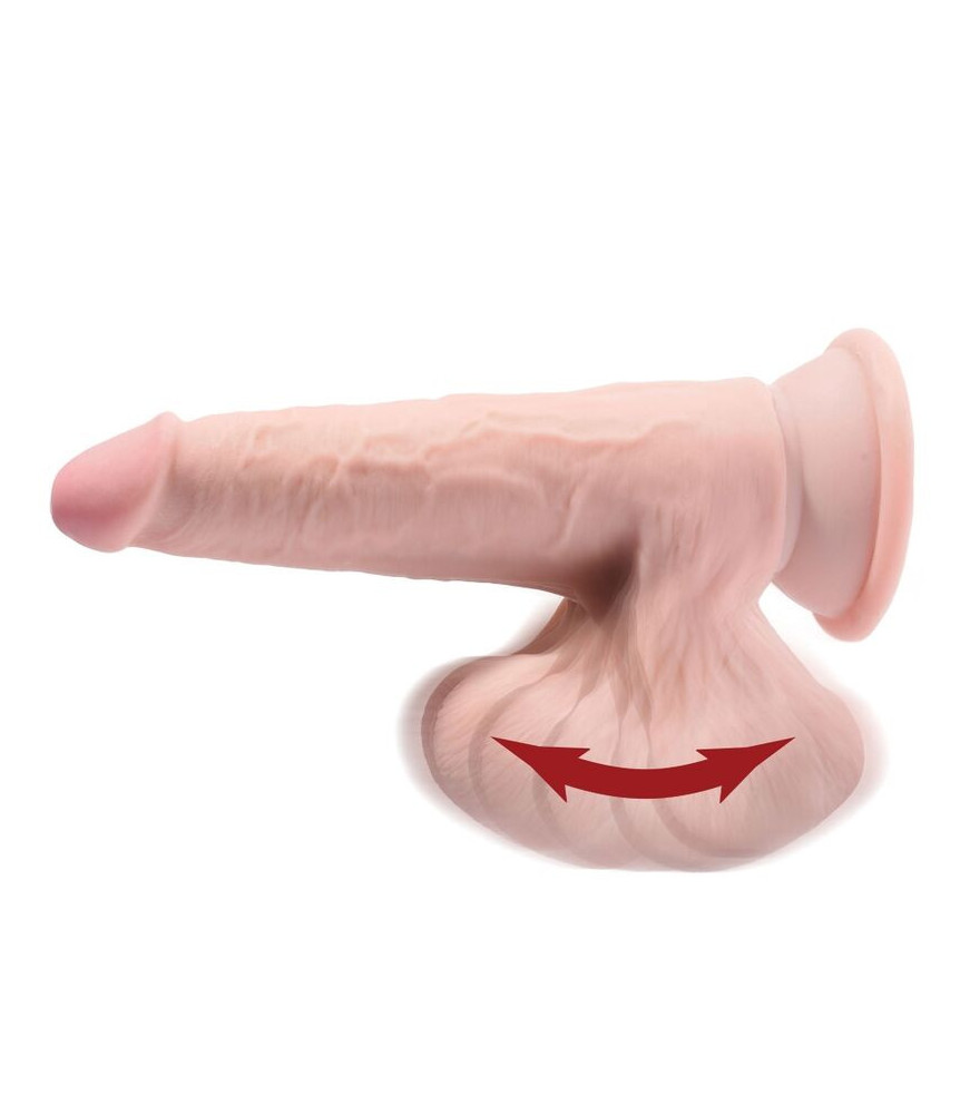 Gode Ventouse 3D 20,3 cm avec Balles Chair - King Cock Plus