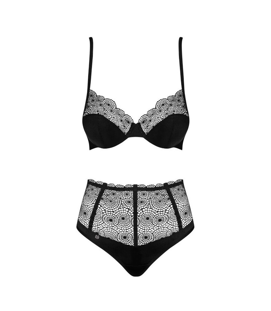 Ensemble soutien-gorge et culotte taille haute élégante XXL - Obsessive