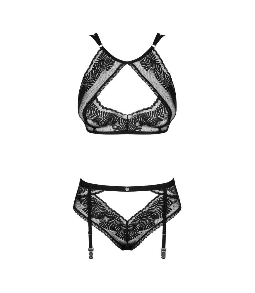 Lingerie érotique en maille à culotte porte-jarretelles Allastia L/XL - Obsessive