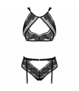 Lingerie érotique en maille à culotte porte-jarretelles Allastia L/XL - Obsessive