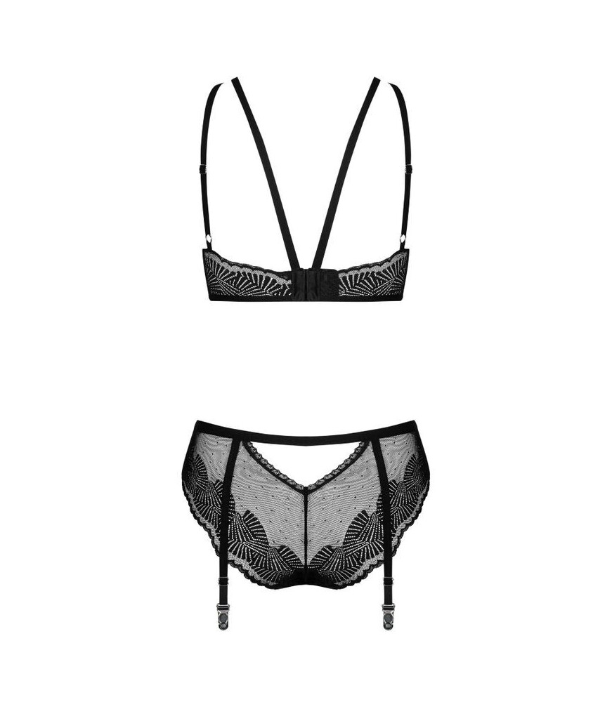 Lingerie érotique en maille à culotte porte-jarretelles Allastia L/XL - Obsessive