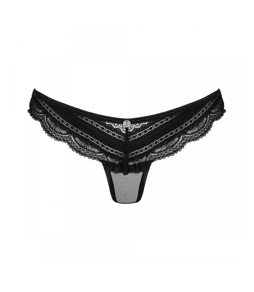 Culotte sexy noire avec nœud arrière Ivannes XXL/XXXL - Obsessive