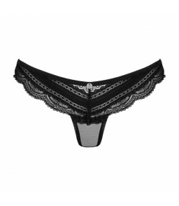 Culotte sexy noire avec nœud arrière Ivannes XXL/XXXL - Obsessive