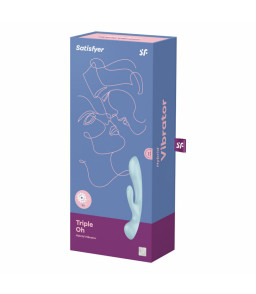 SATISFYER TRIPLE OH HYBRID VIBRATION - ROSE