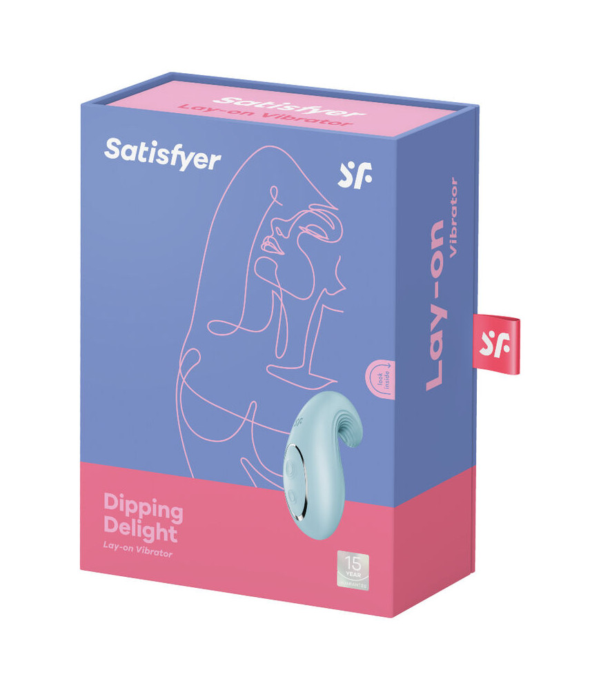 VIBRATEUR LAY-ON SATISFYER DIPPING DELIGHT - BLEU