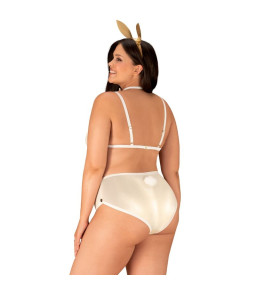 Costume de lapin doré sexy avec tour de cou XXL/XXXL Obsessive