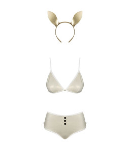 Costume de lapin doré sexy avec tour de cou XXL/XXXL Obsessive