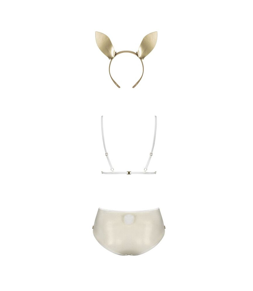 Costume de lapin doré sexy avec tour de cou XXL/XXXL Obsessive