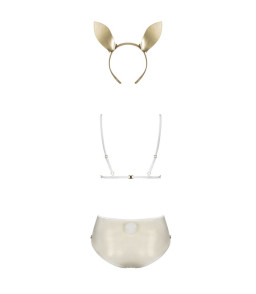 Costume de lapin doré sexy avec tour de cou XXL/XXXL Obsessive