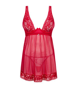 OBSESSIVE - LACELOVE BABYDOLL  STRING ROUGE XS/S