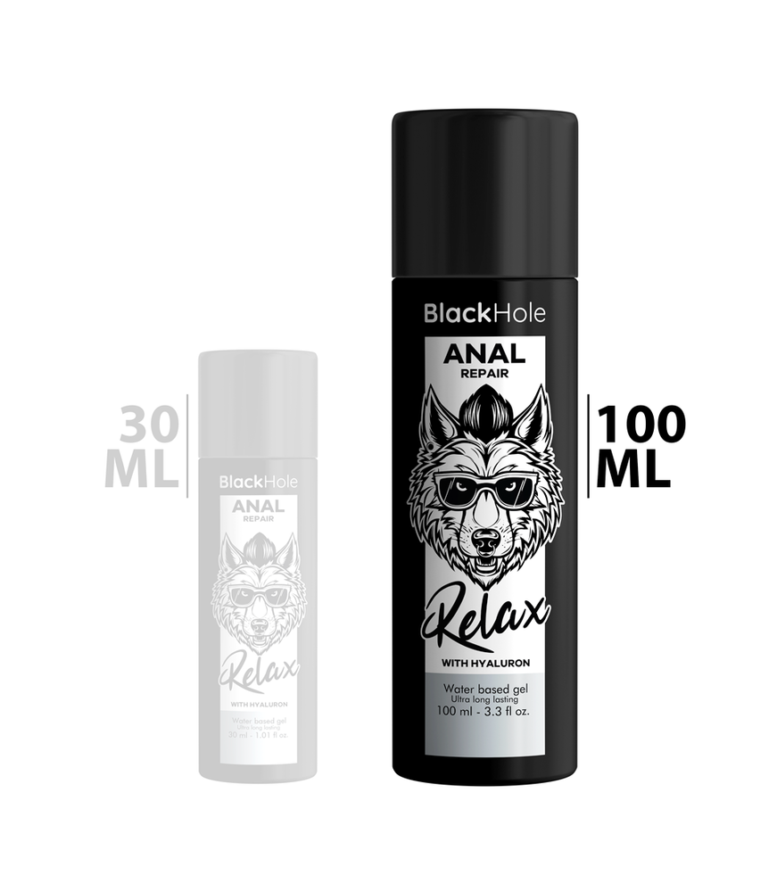 BLACK HOLE - RÉPARATION ANAL À BASE D''EAU RELAX AVEC HYALURON 100 ML