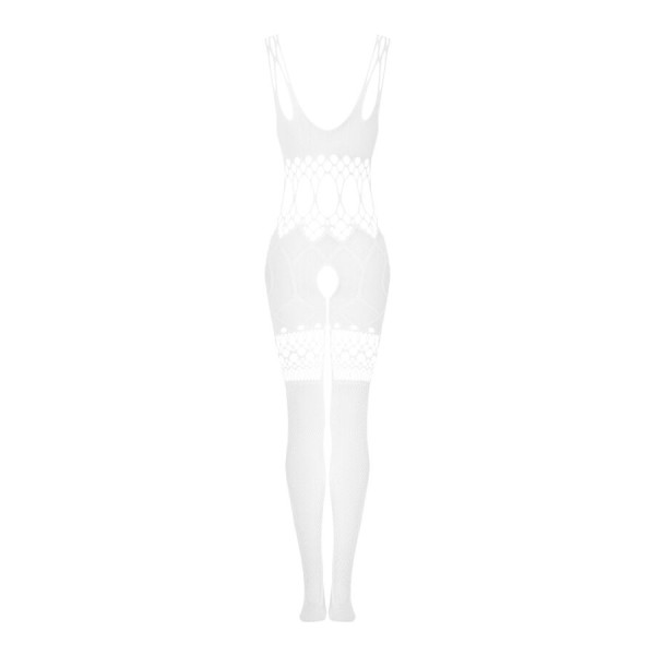 Combinaison érotique blanche décolletée G330 S/M/L - Obsessive