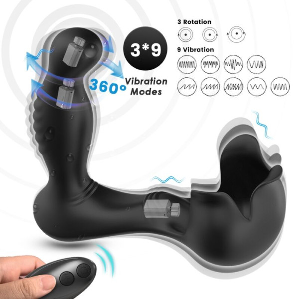 ARMONY - VIBRATEUR SURROUND ANAL  STIMULATEUR TESTICULOS TÉLÉCOMMANDE NOIR