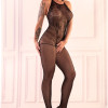 LIVCO CORSETTI FASHION - MAERI LC 17341 BODYSTOCKING SANS CROTCHLES NOIR TAILLE UNIQUE