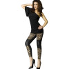 CHILIROSE - LEGGINS CR 3390 NOIR  LÉOPARD S/M