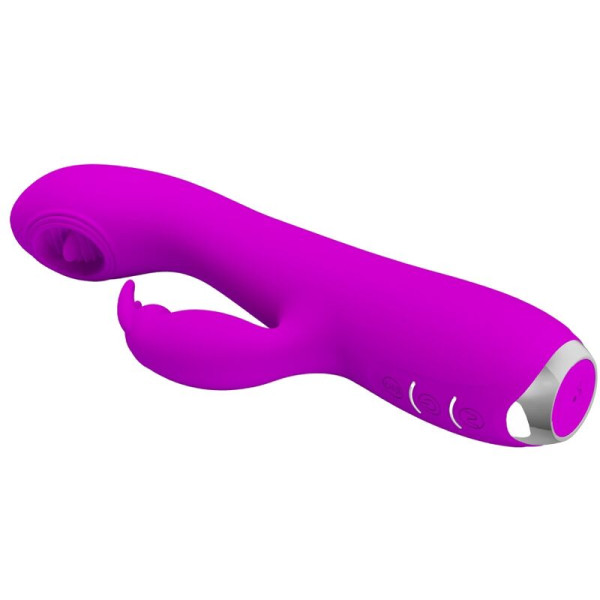 PRETTY LOVE - VIBRATEUR RECHARGEABLE RACHEL AVEC VENTOUSE VIOLET