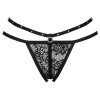 LIVCO CORSETTI FASHION - STRING NOMADE SANS CROTCHLESS NOIR