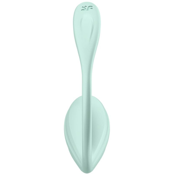 SATISFYER - APPLICATION GRATUITE STIMULATEUR DE POINT G PÉTALE LISSE VERT D'EAU