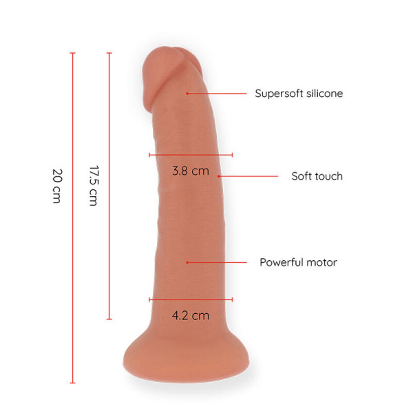 ONINDER - GODE VIBRATEUR BOGOTÁ MOYEN 9 VITESSES NATUREL 22 CM -O- 4,5 CM - APPLICATION GRATUITE