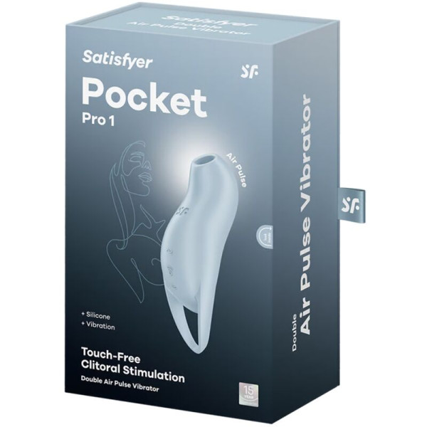 SATISFYER - STIMULATEUR DE CLITORIS POCKET PRO 1 BLEU CLAIR