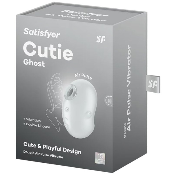 SATISFYER - VIBRATEUR  POSER CUTIE GHOST BLANC