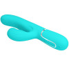 PRETTY LOVE - PERLITA VIBRATEUR MULTIFONCTION 3 EN 1 POINT G VERT AQUA