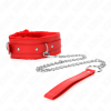 KINK - COLLIER AVEC LAISSE 65 CM AVEC RESTRICTIONS ROUGE 36-42 CM X 5,5 CM