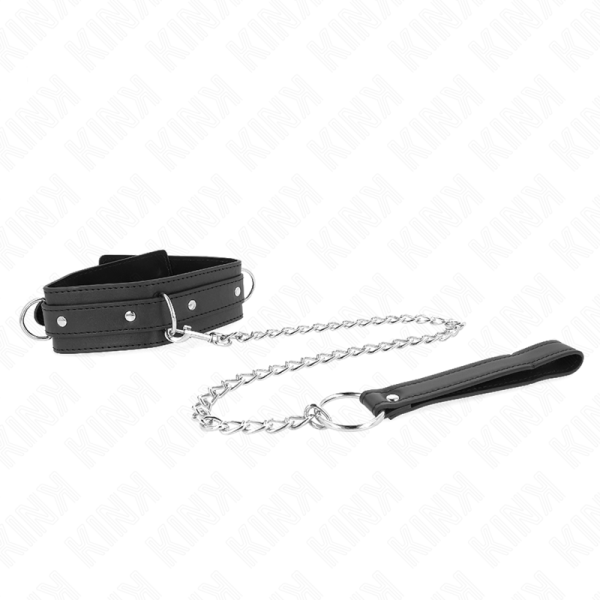 KINK - COLLIER AVEC LAISSE 65 CM 3 ANNEAUX MODÈLE 1 RÉGLABLE 38-49 CM X 5 CM