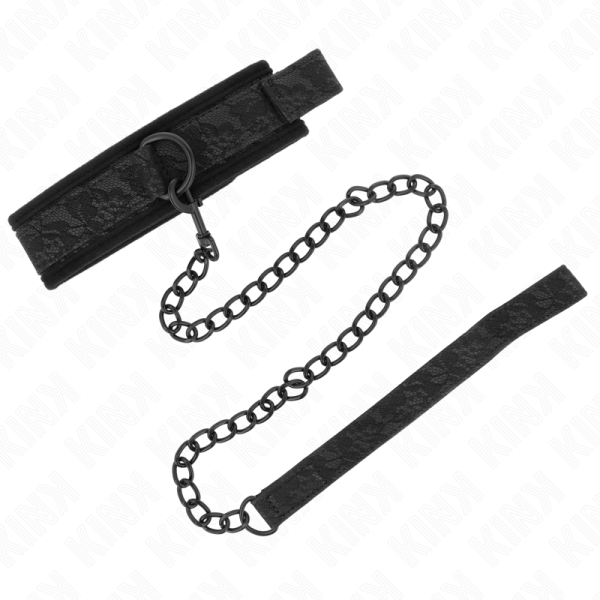 KINK - COLLIER MODÈLE BASIC AVEC LAISSE 77 CM MODÈLE 5 AJUSTABLE 34-54 CM X 5 CM