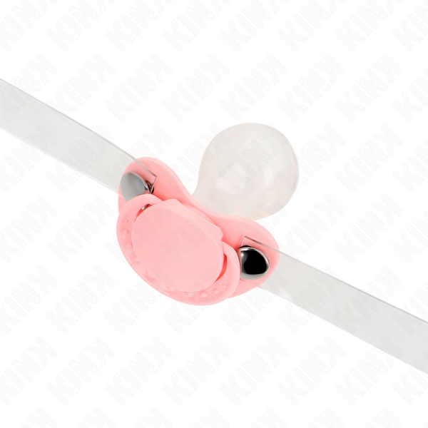 KINK - GAG EN FORME DE SUCETTE ROSE 5,5 x 4 CM AJUSTABLE 43-60 CM