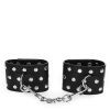 KINK - APPAREILS DE RETENUE POIGNETS AVEC FERMETURE PRESSION PLEINE DE RIVETS NOIR AJUSTABLE 19-24 CM X 5,5 CM