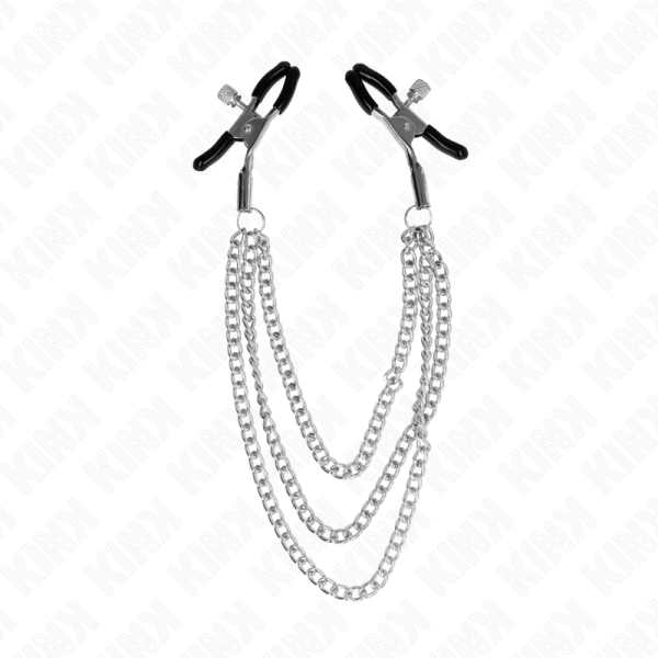 KINK - PINCES À METELIER AVEC 3 CHAÎNES ARGENT 20/23/28 CM