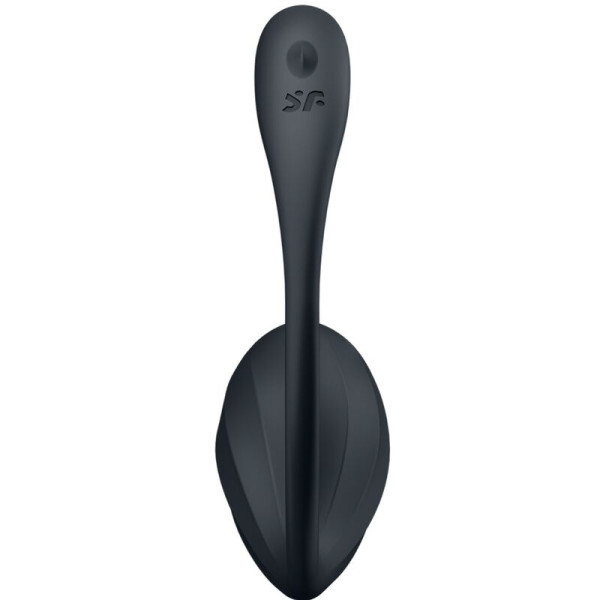 SATISFYER - RIBBED PETAL TÉLÉCOMMANDE DE STIMULATEUR DE POINT G NOIR APPLICATION GRATUITE