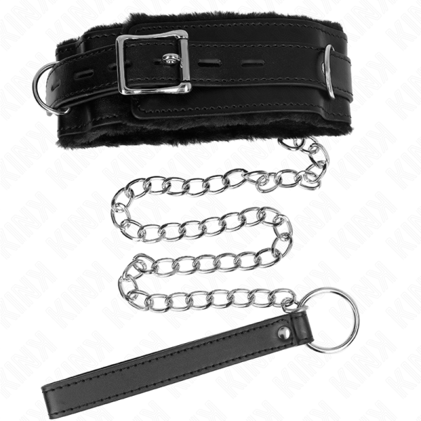 KINK - COLLIER AVEC LAISSE 65 CM AVEC RESTRICTIONS NOIR 36-42 CM X 5,5 CM