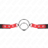 KINK - GAG AVEC PLUSIEURS O-RINGS 4 / 4,8 CM ROUGE 38 X 56 CM