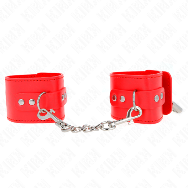 KINK - APPUI-POIGNETS AVEC FERMETURE PAR CADENAS ROUGE AJUSTABLE 16-23 CM X 5,5 CM