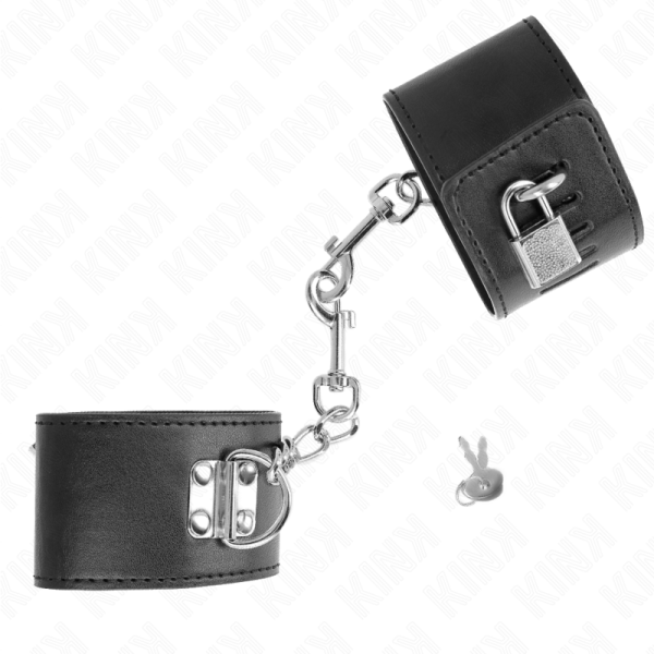 KINK - APPUI-POIGNETS AVEC FERMETURE PAR CADENAS NOIR AJUSTABLE 16-23 CM X 5,5 CM