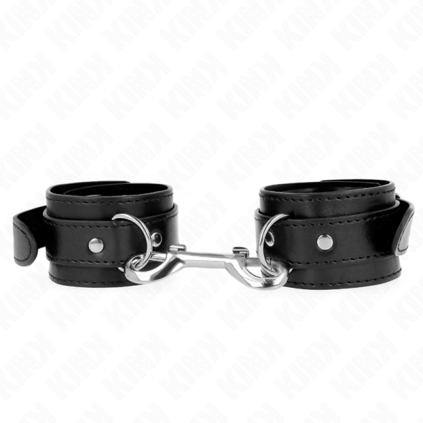 KINK - APPAREILS-POIGNETS - RANGÉE DE RIVETS SIMPLE NOIR AJUSTABLE 17-28 CM X 5 CM