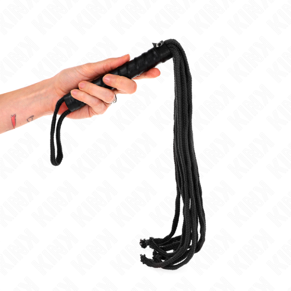 KINK - FOUET CORDE NOIRE 56 CM