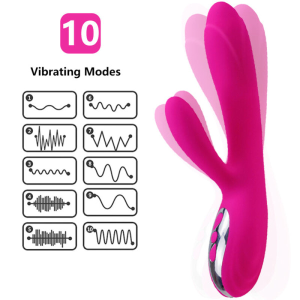 ARMONY - VIBRATEUR  STIMULATEUR FLEXIBLE  EFFET CHALEUR FUCHSIA