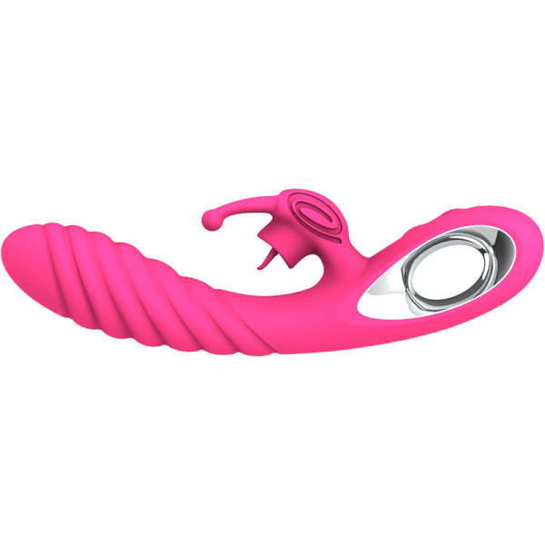 ARMONY - VIBRATEUR VICKY RABBIT AVEC LANGUE  ANNEAU DE TIRAGE FUCHSIA