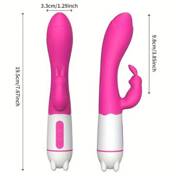 ARMONY - HAPPY VIBRATEUR  STIMULATEUR DE LAPIN FUCHSIA