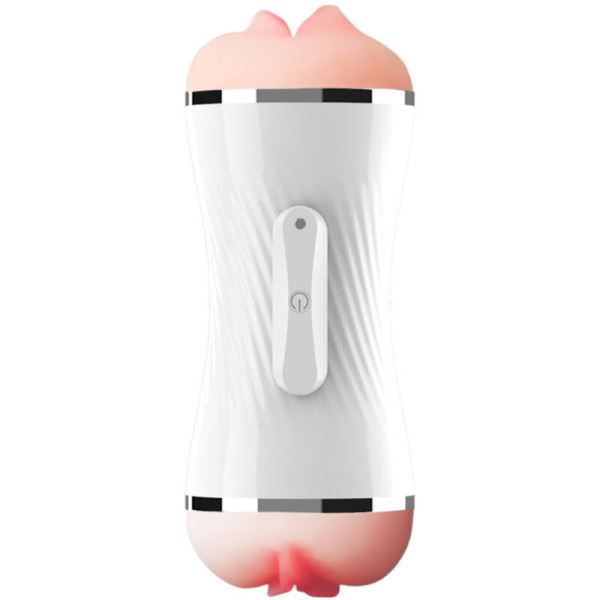 ARMONY - MASTURBATEUR DOUBLE VIBRATEUR VAGIN ET BOUCHE BLANC