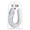 KING COCK - DOUBLE TROUBLE DOUBLE GODE 44 CM TRANSPARENT