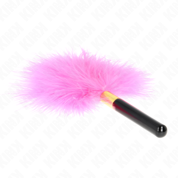 KINK - PLUMES TICKLE EN MÉTAL DORÉ FUCHSIA 18 CM