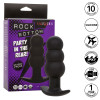 CALEXOTICS - ROCK BOTTOM PLUG ANAL PERLÉ 10 VIBRATIONS SILICONE NOIR